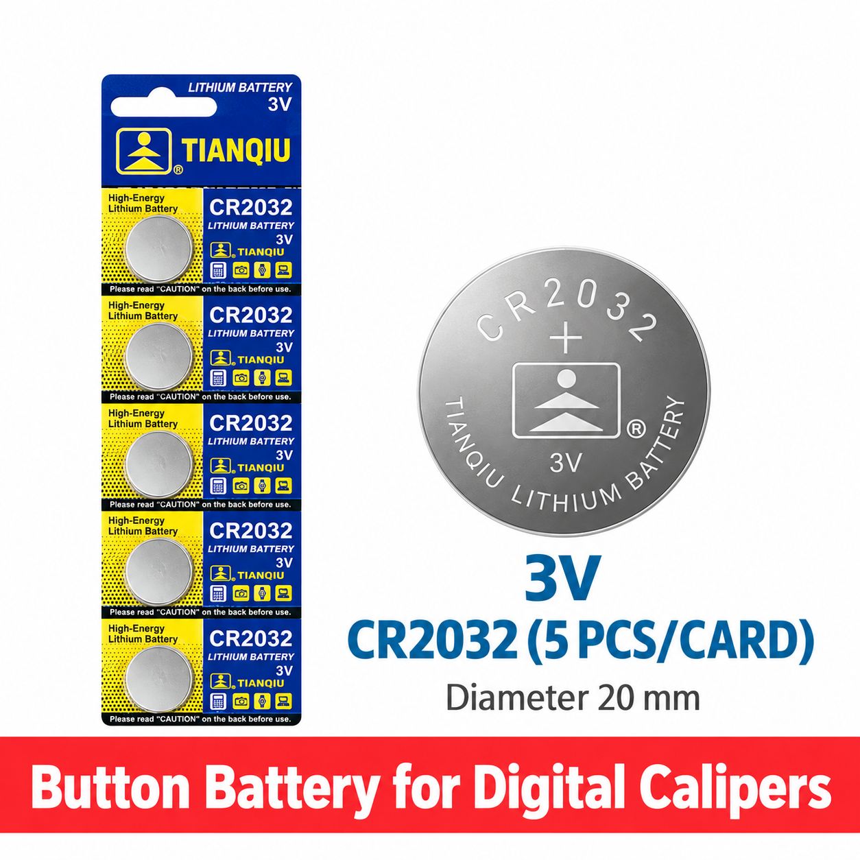3v button battery CR2032(1 piece)