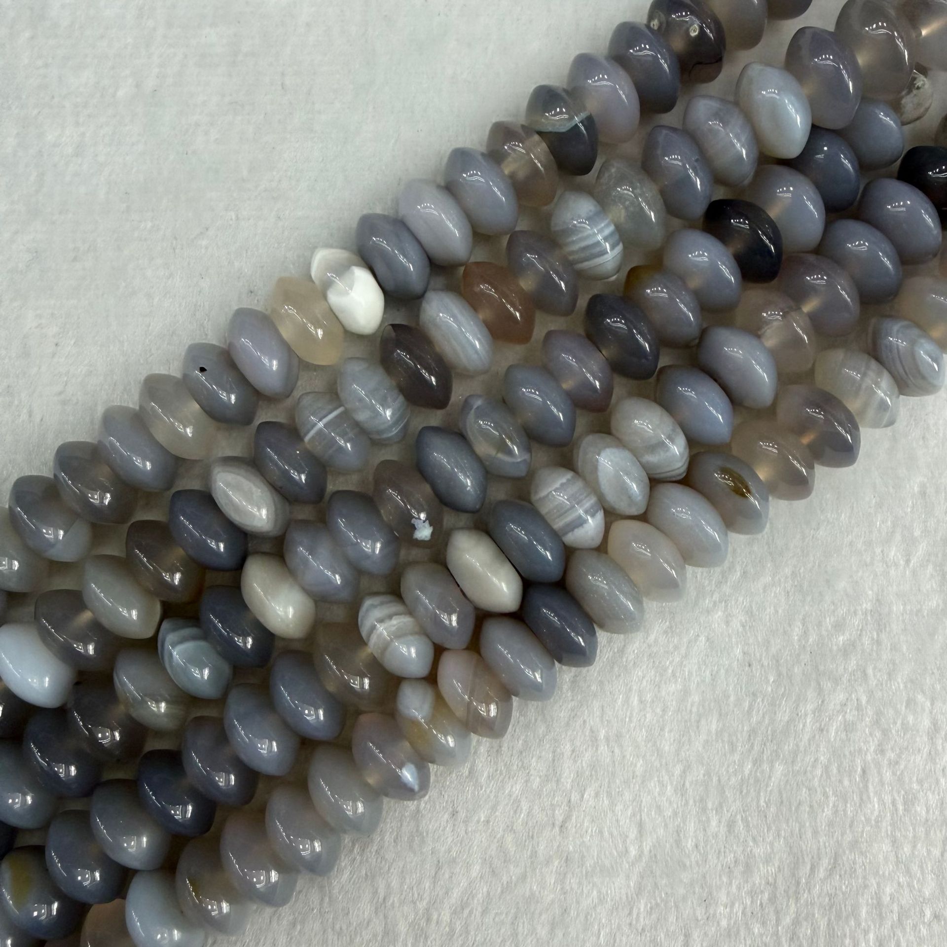 Gray agate 6x12mm