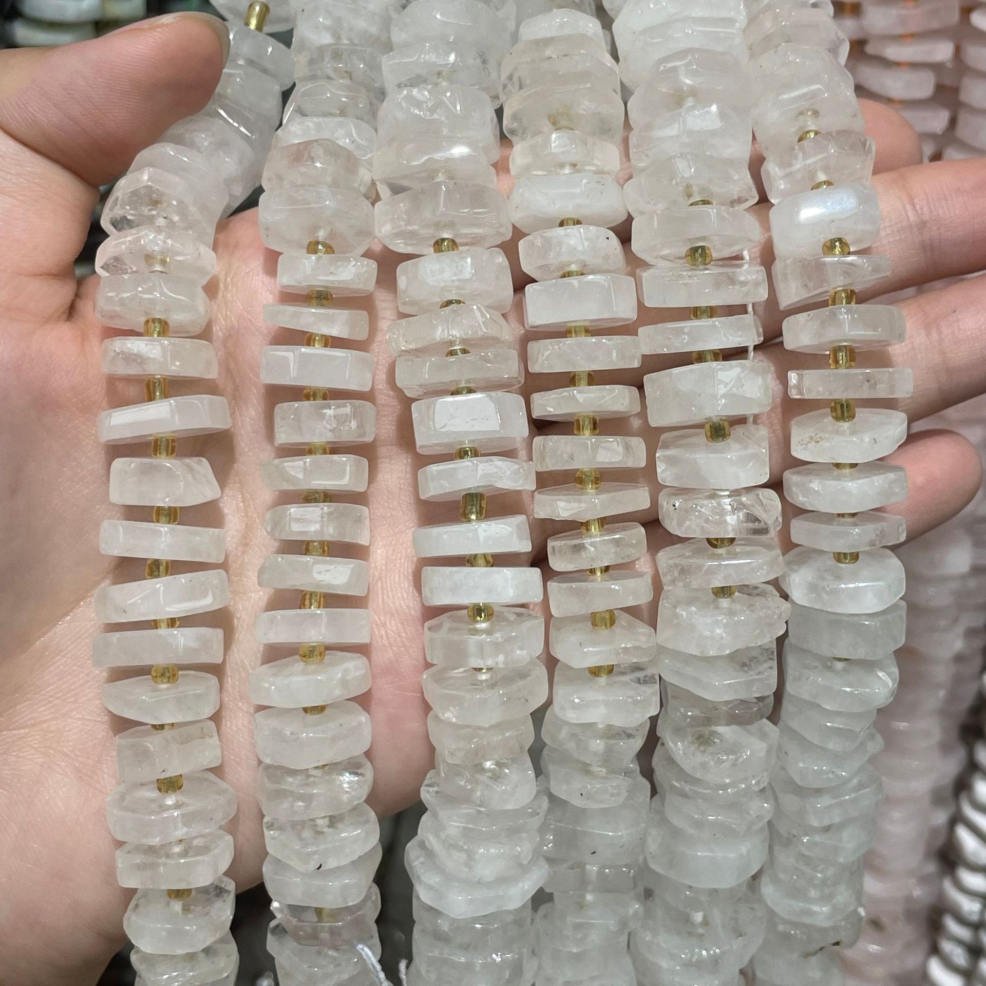 Natural white crystal 4*12mm