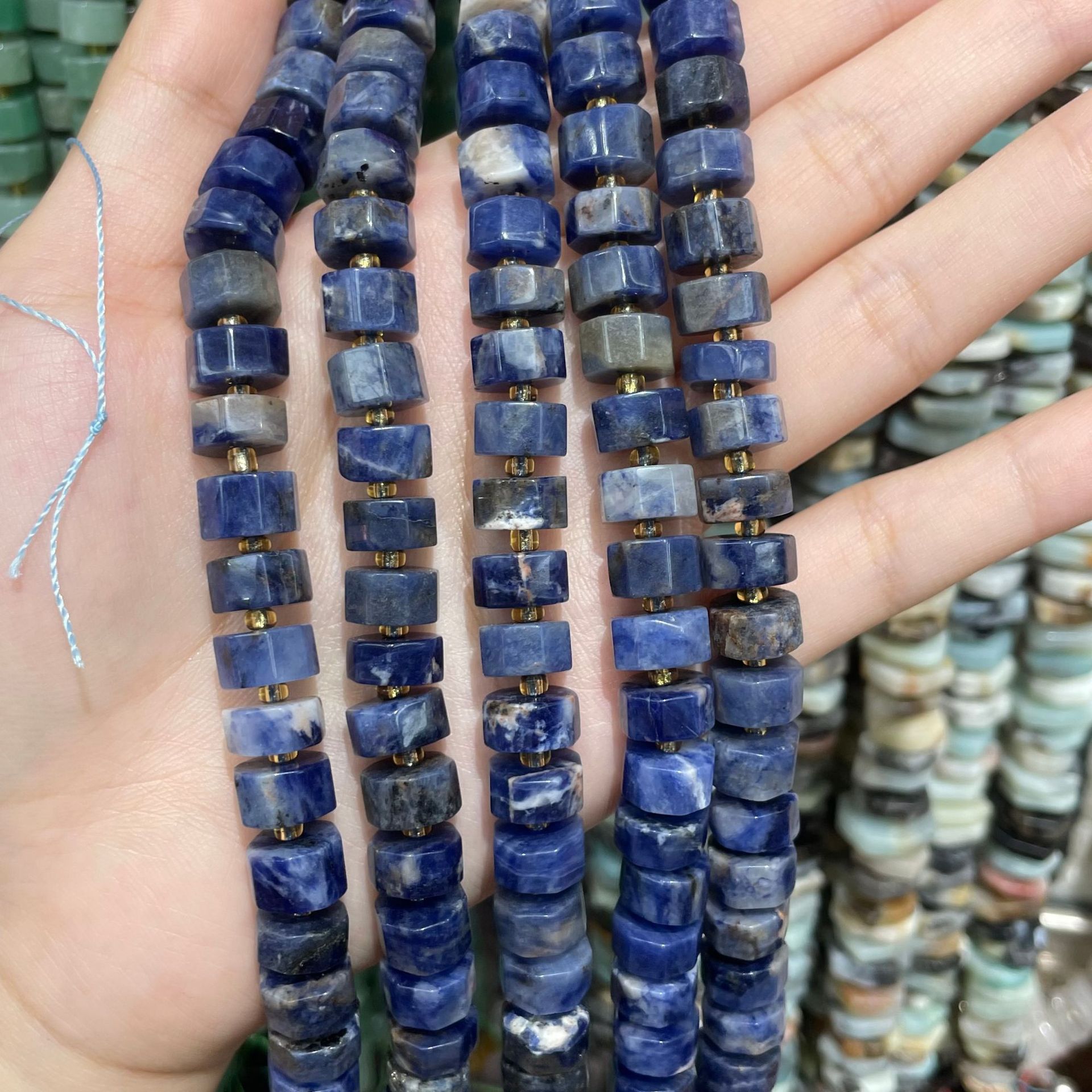 Natural blue stone 6x10mm