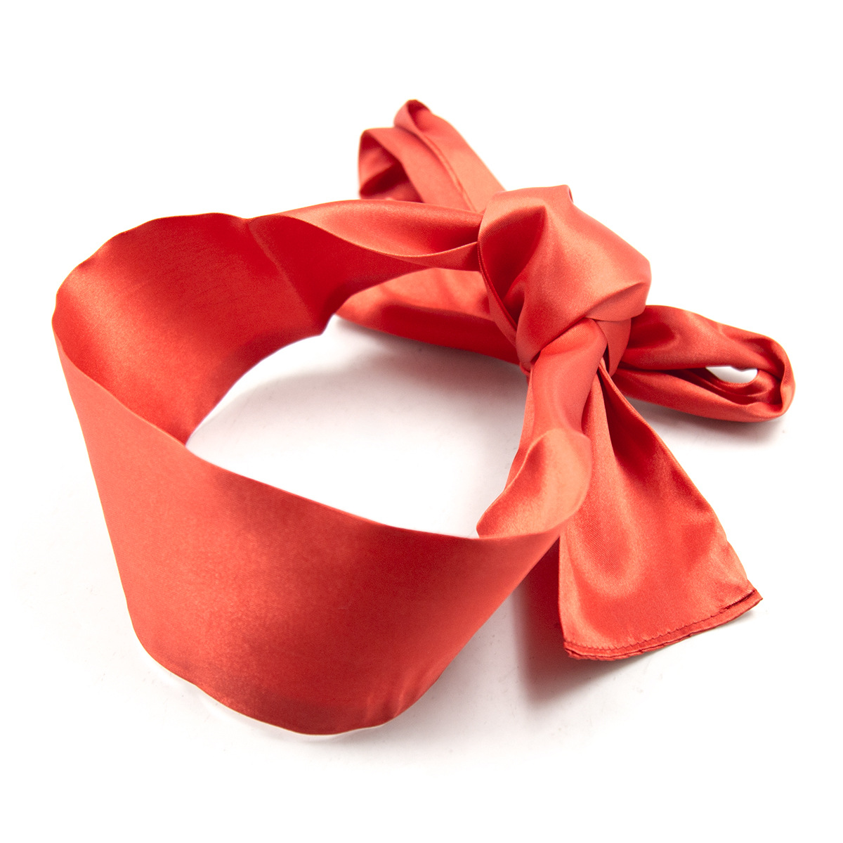 Satin long eye mask Red