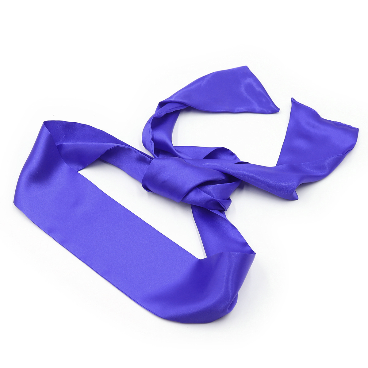 Satin cloth monochrome eye mask Blue