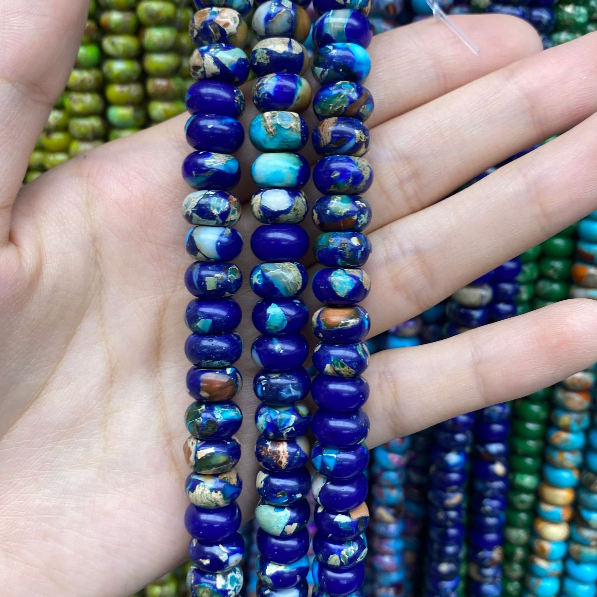 Lapis lazuli blue 6x10mm