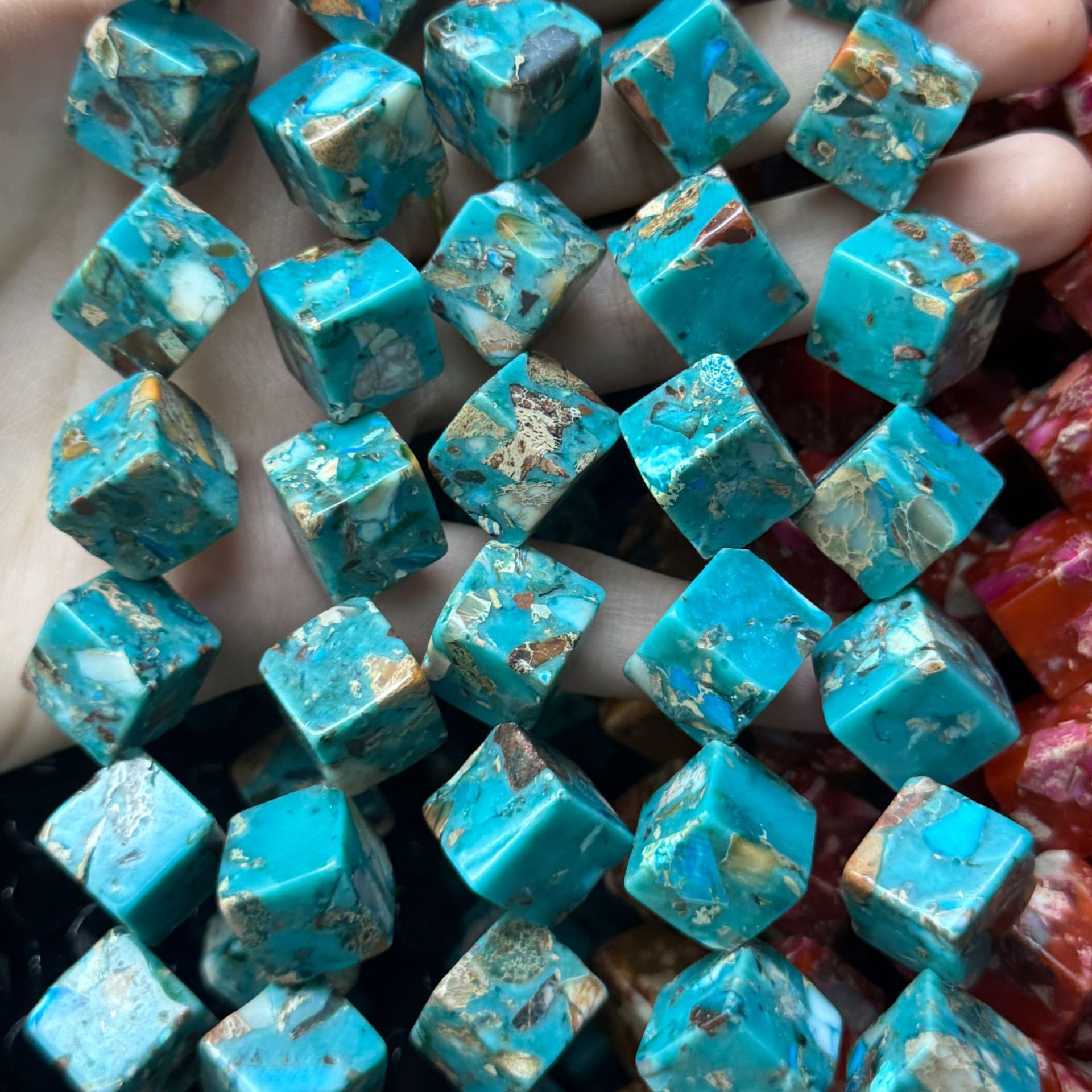 Blue Emperor Stone 16mm/strip/11pcs