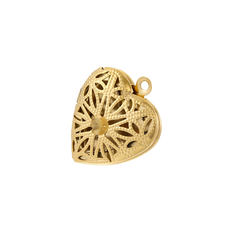 5:VD2370 Gold Stainless Steel Heart