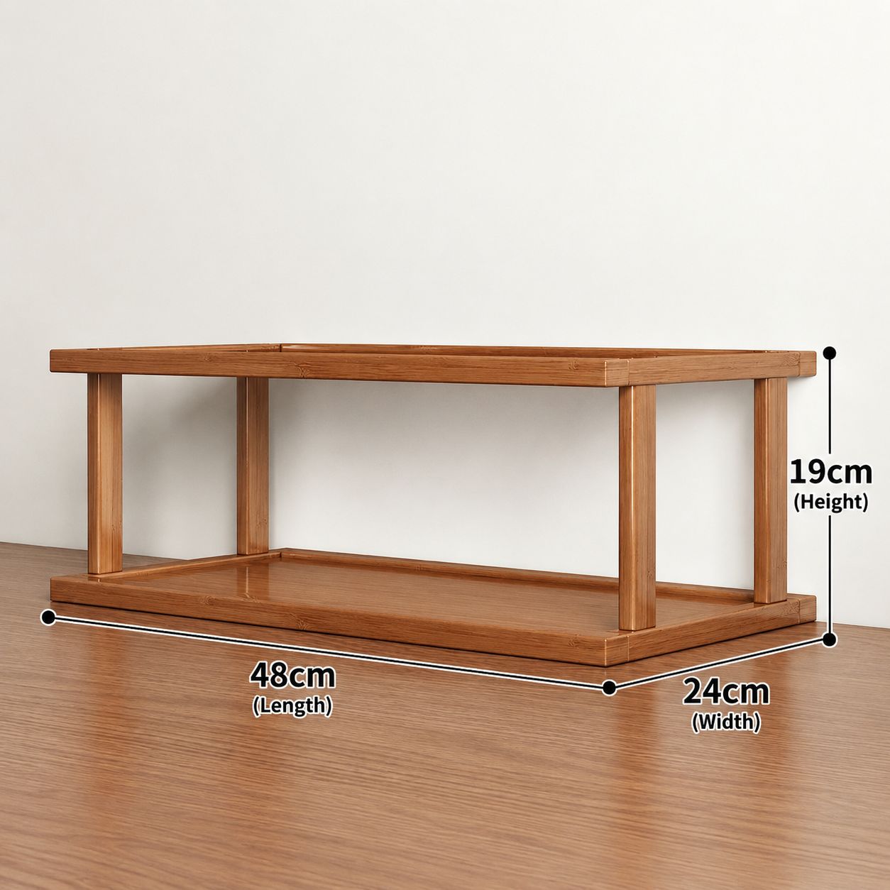 Brown, two-layer, 48 inches long