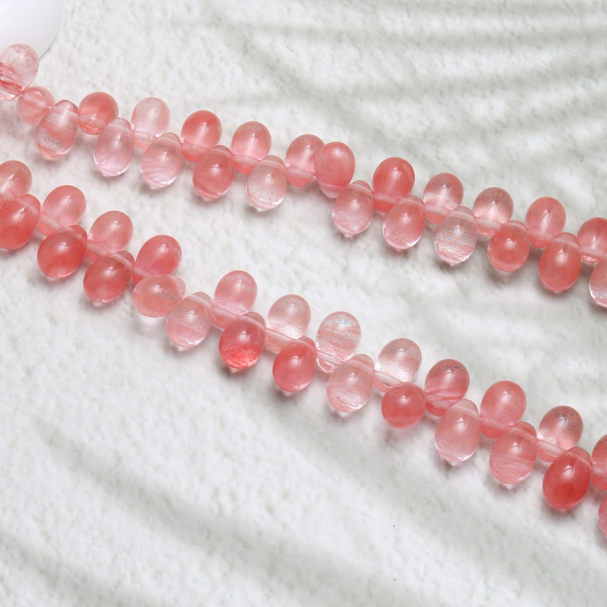 synthetic Cherry Quartz 8*12mm/38pcs