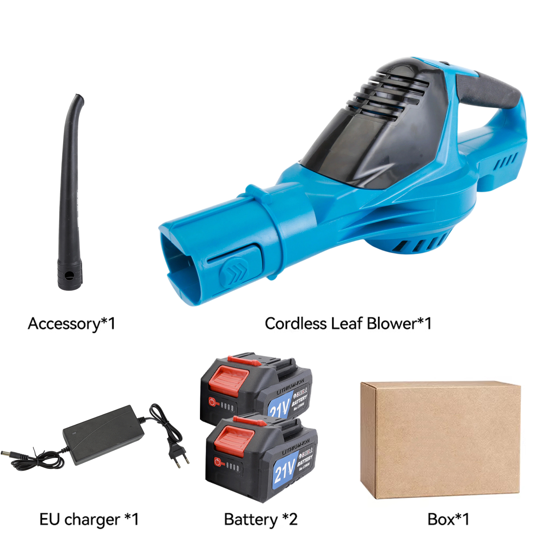 Dust Blower Set with 2 batteries and 1 charger EU standard 3.0AH