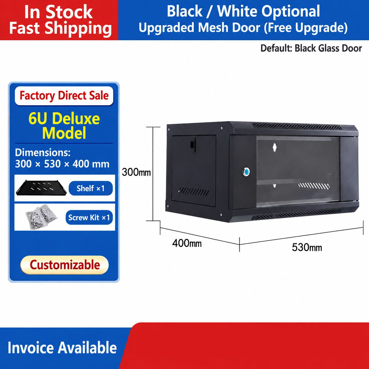 Luxurious 6U height 300 width 530 depth 400