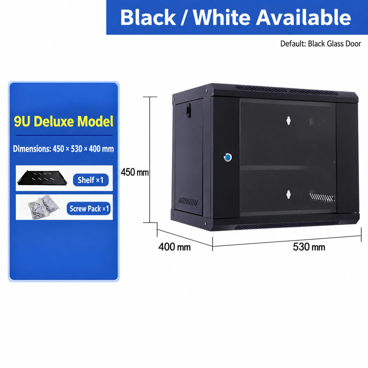 9U height 450 width 530 depth 400