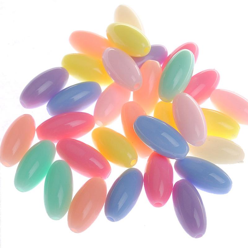 1:7*15mm rice beads-mixed color 0.5kg about 1100 pieces