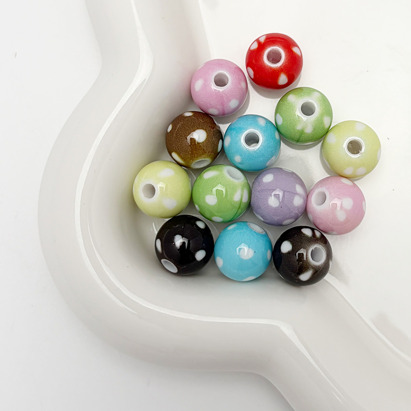 Mixed colors 12mm/ hole 3mm