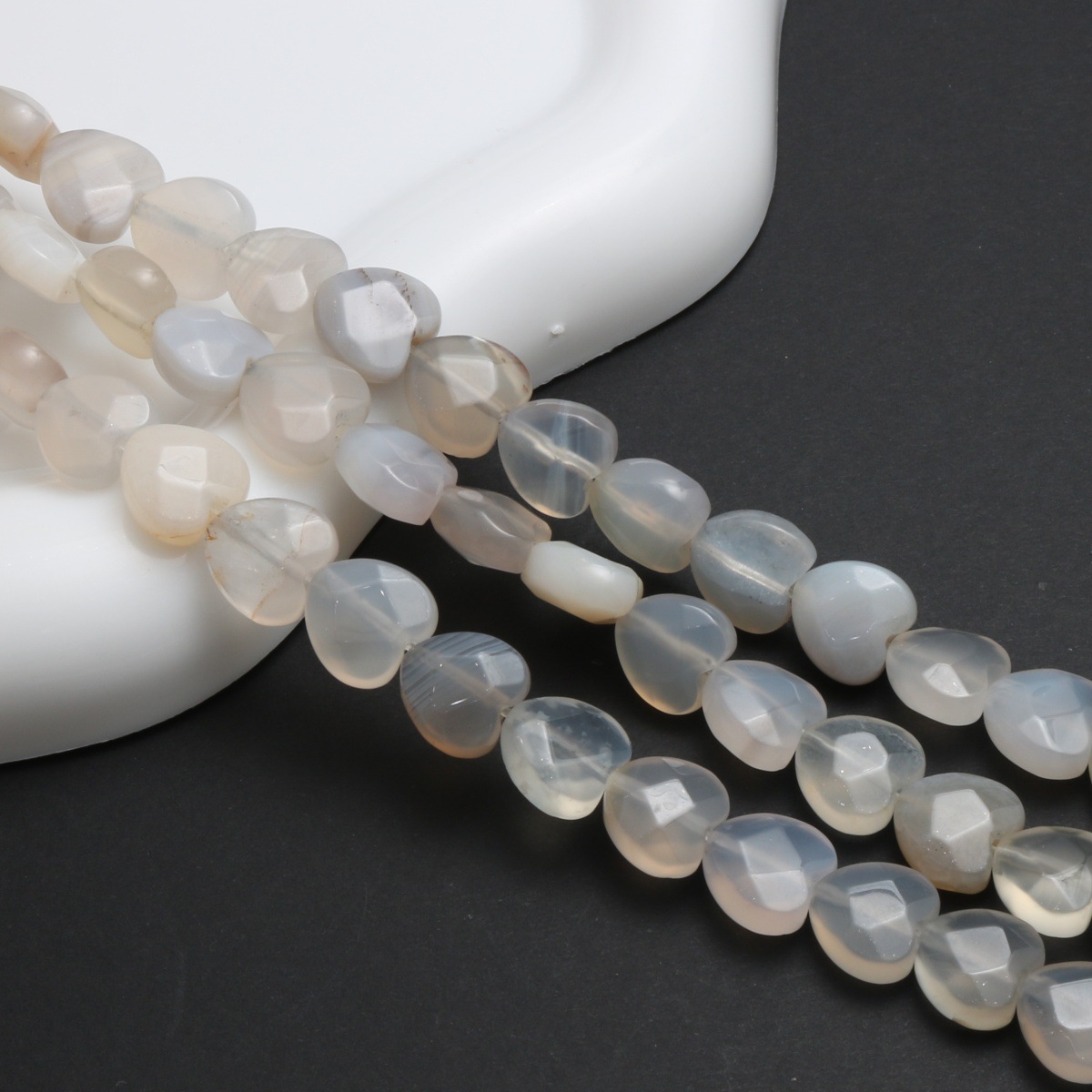 white agate 15*8mm/12pcs