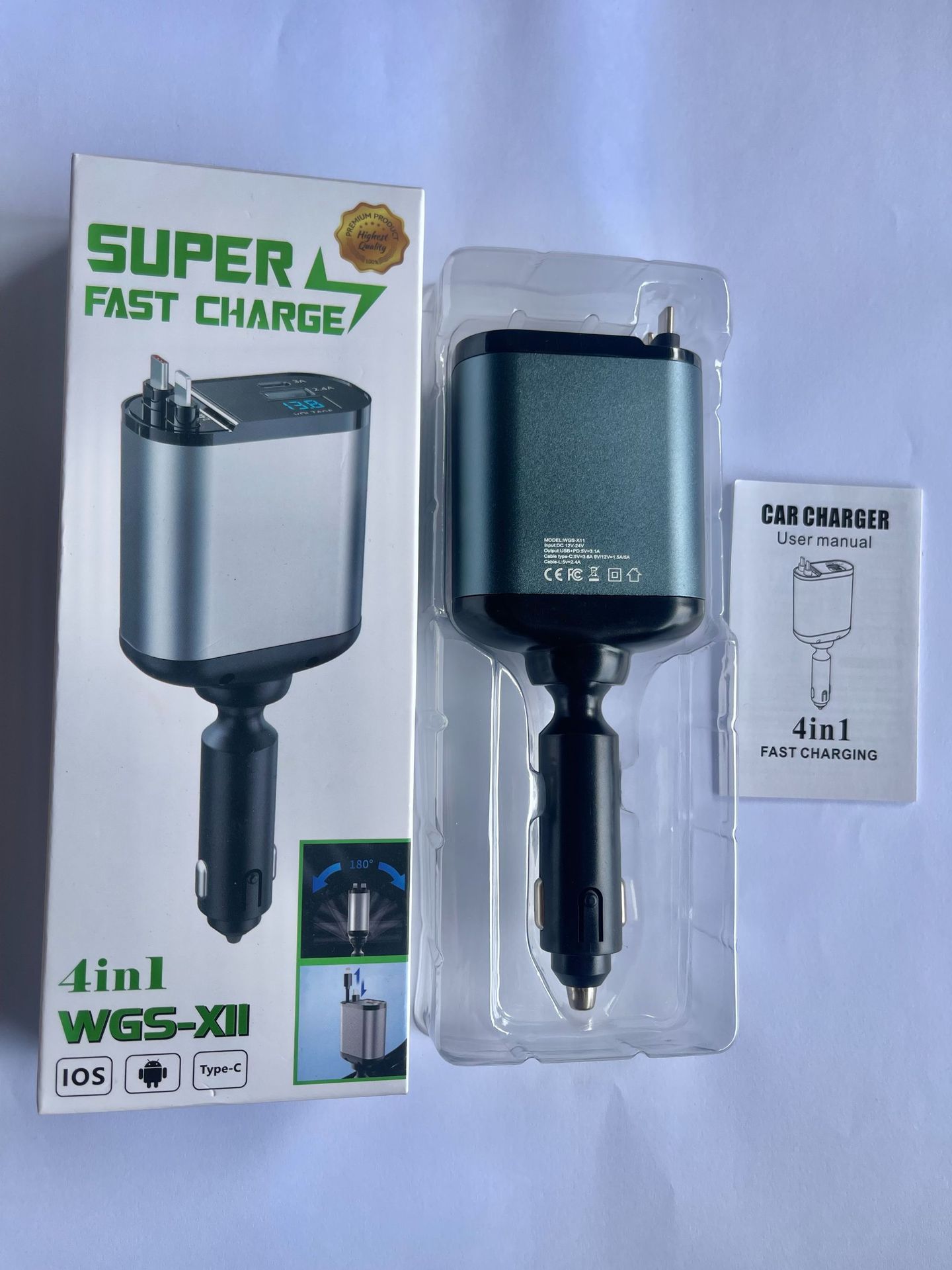 Aluminum alloy fast charging C cable and L cable
