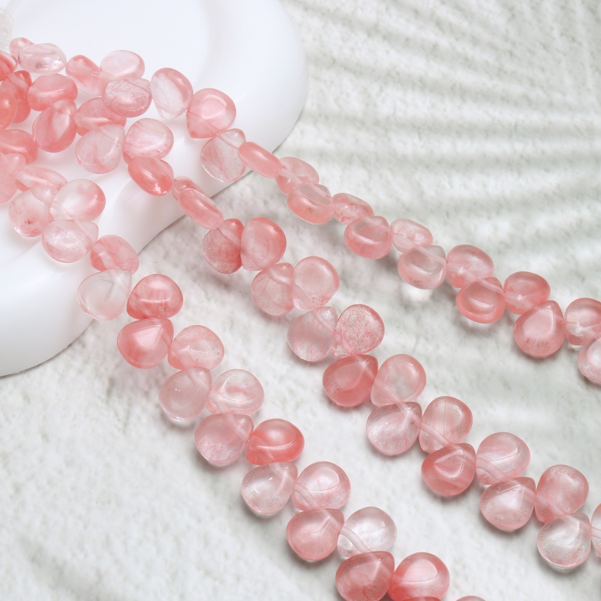 Cherry Quartz synthetic 10*12mm/31pcs