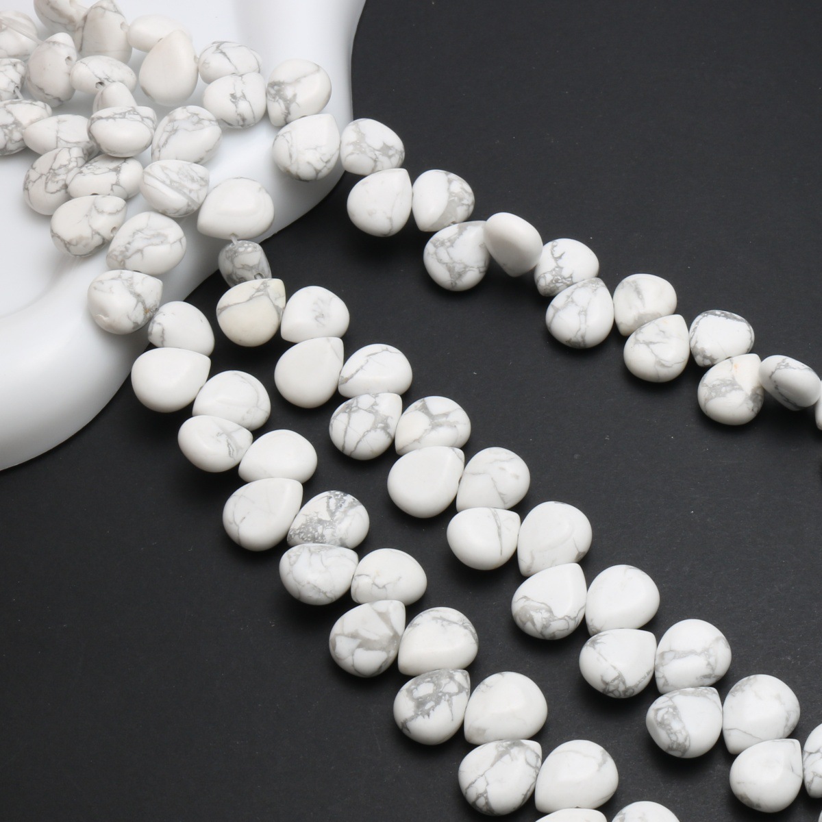 White Turquoise synthetic 10*12mm/31pcs