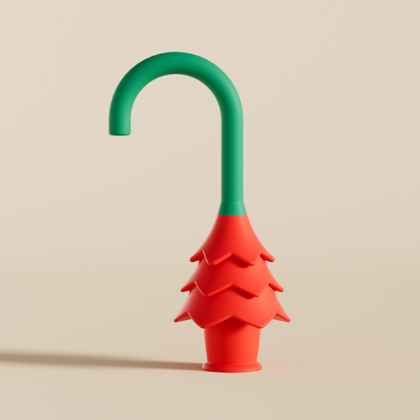 Umbrella door hanger - red