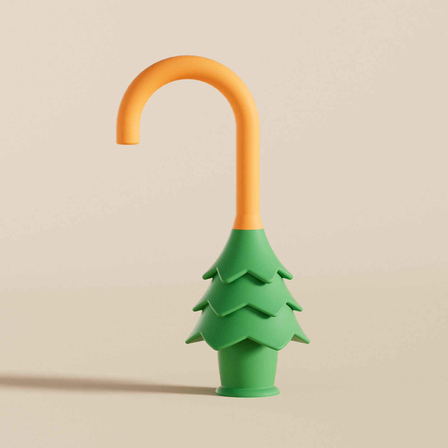 Silicone umbrella door hanger-green