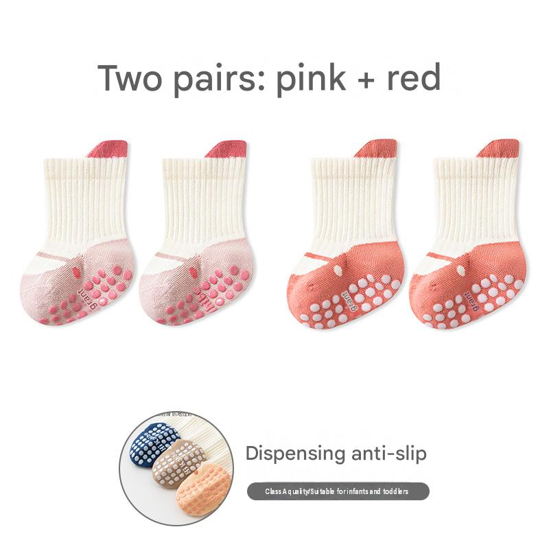 2 pairs (pink red)