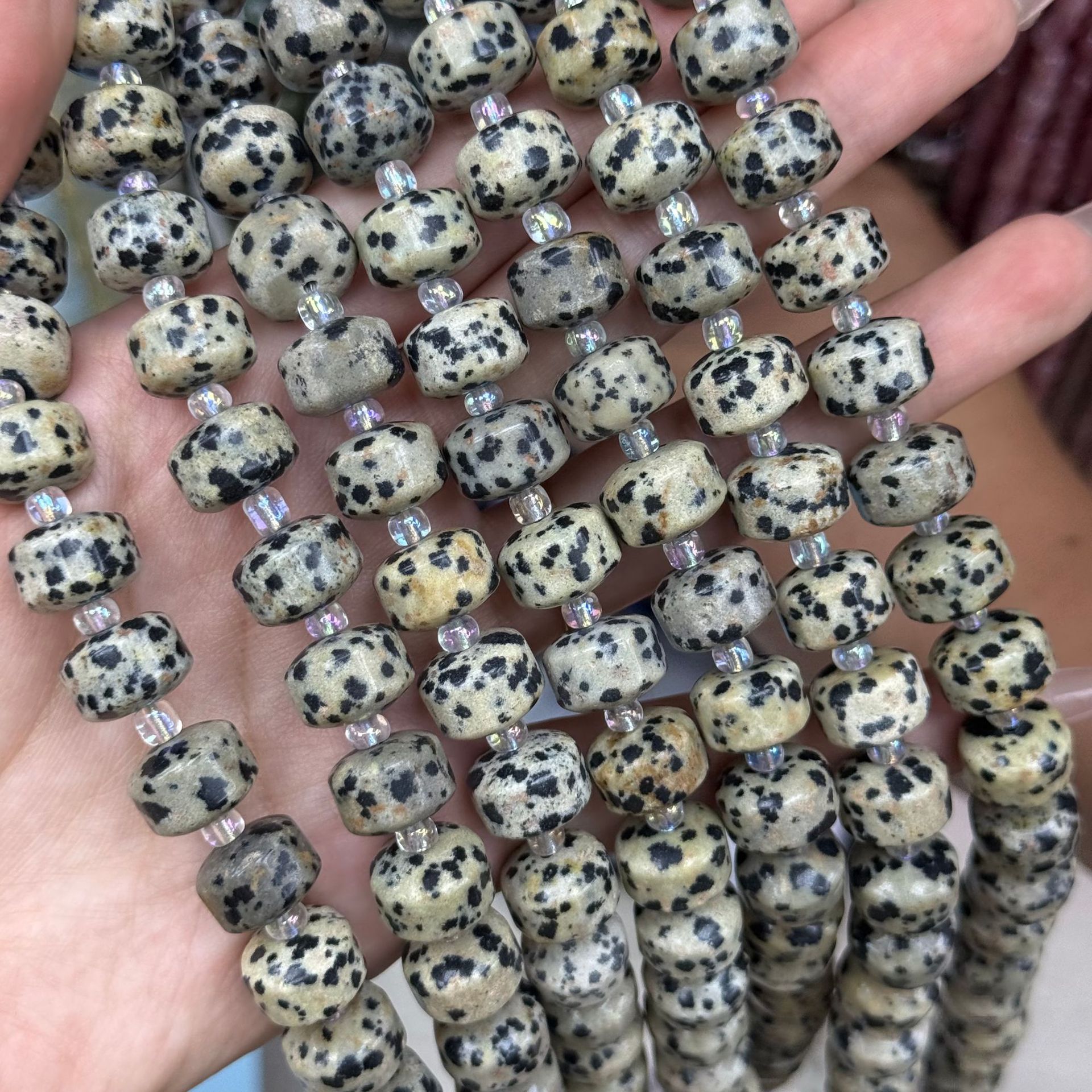 Natural speckled stone 8*12mm