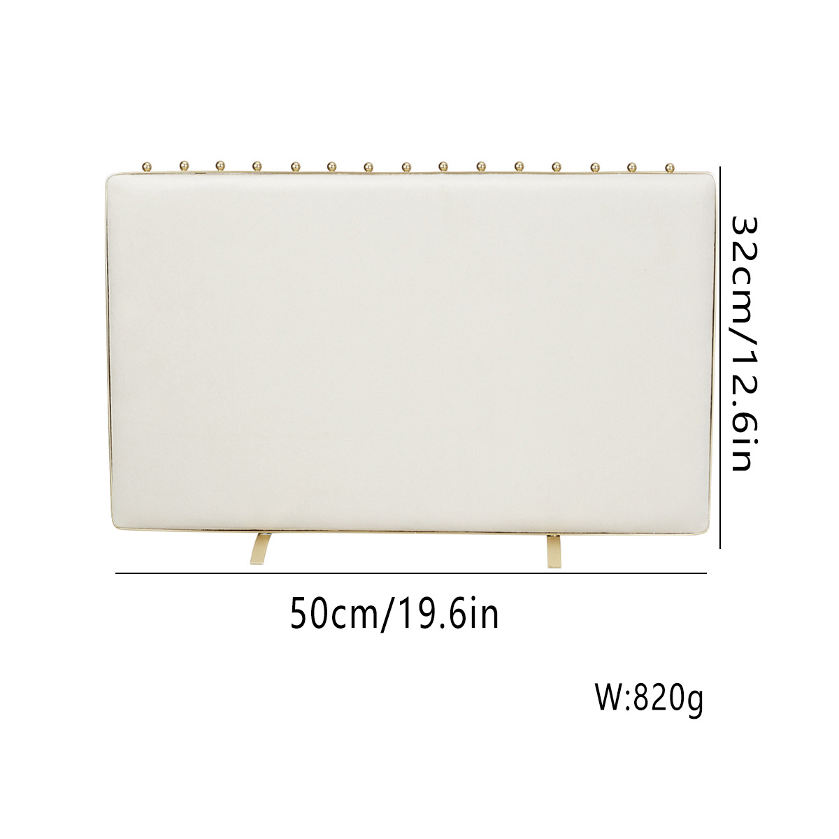 Long, rectangular, beige