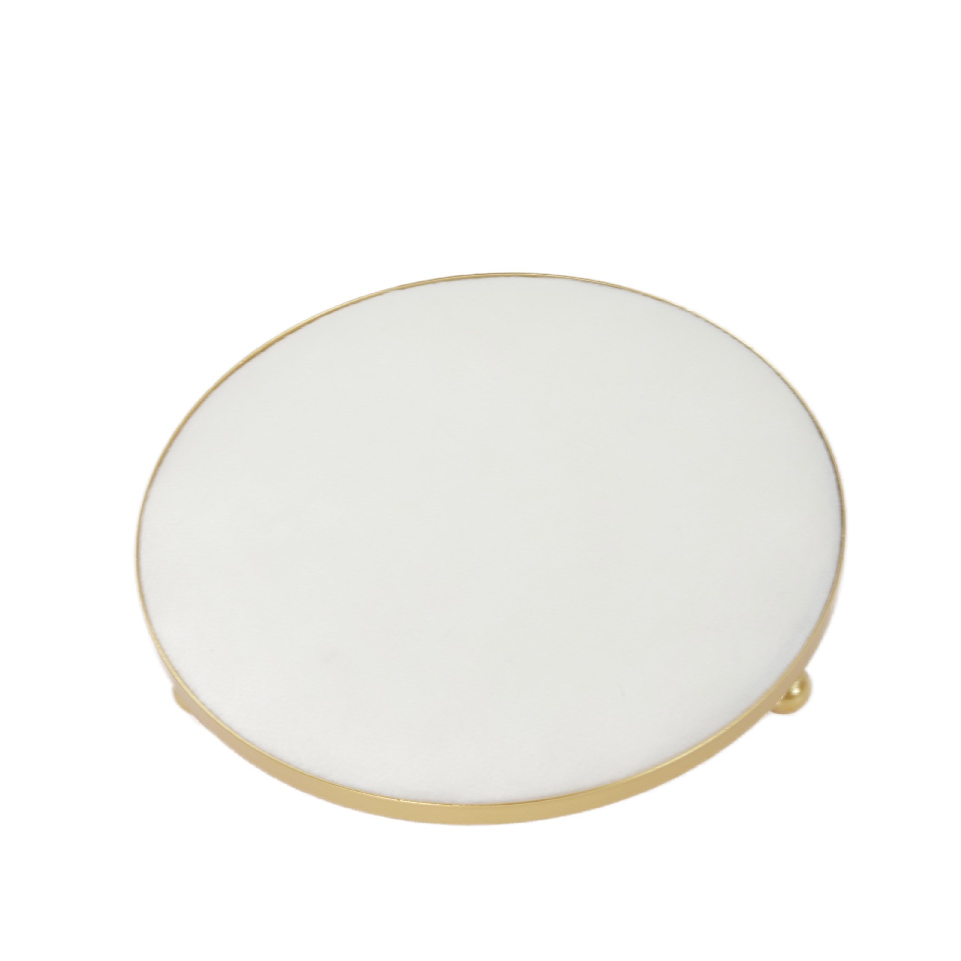 Round soft bag beige