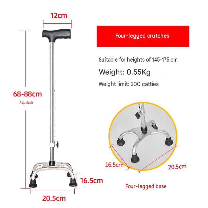 Steel four-leg crutch