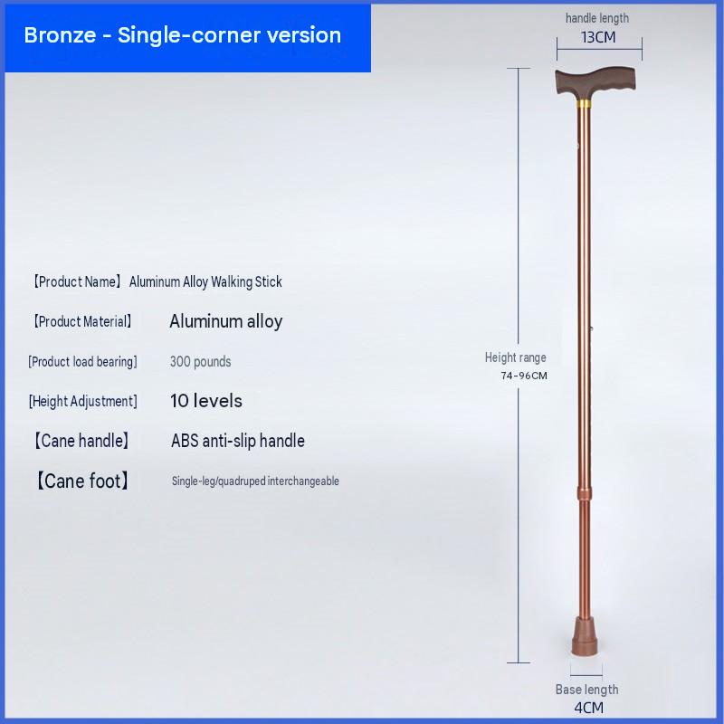 Aluminum alloy single leg crutch [bronze]
