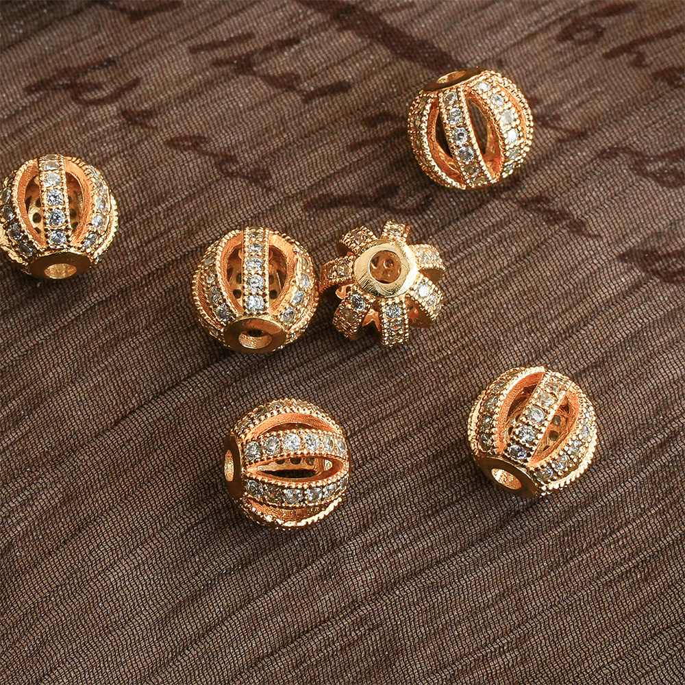 3:18K gold plated 8mm/hole 1.9mm