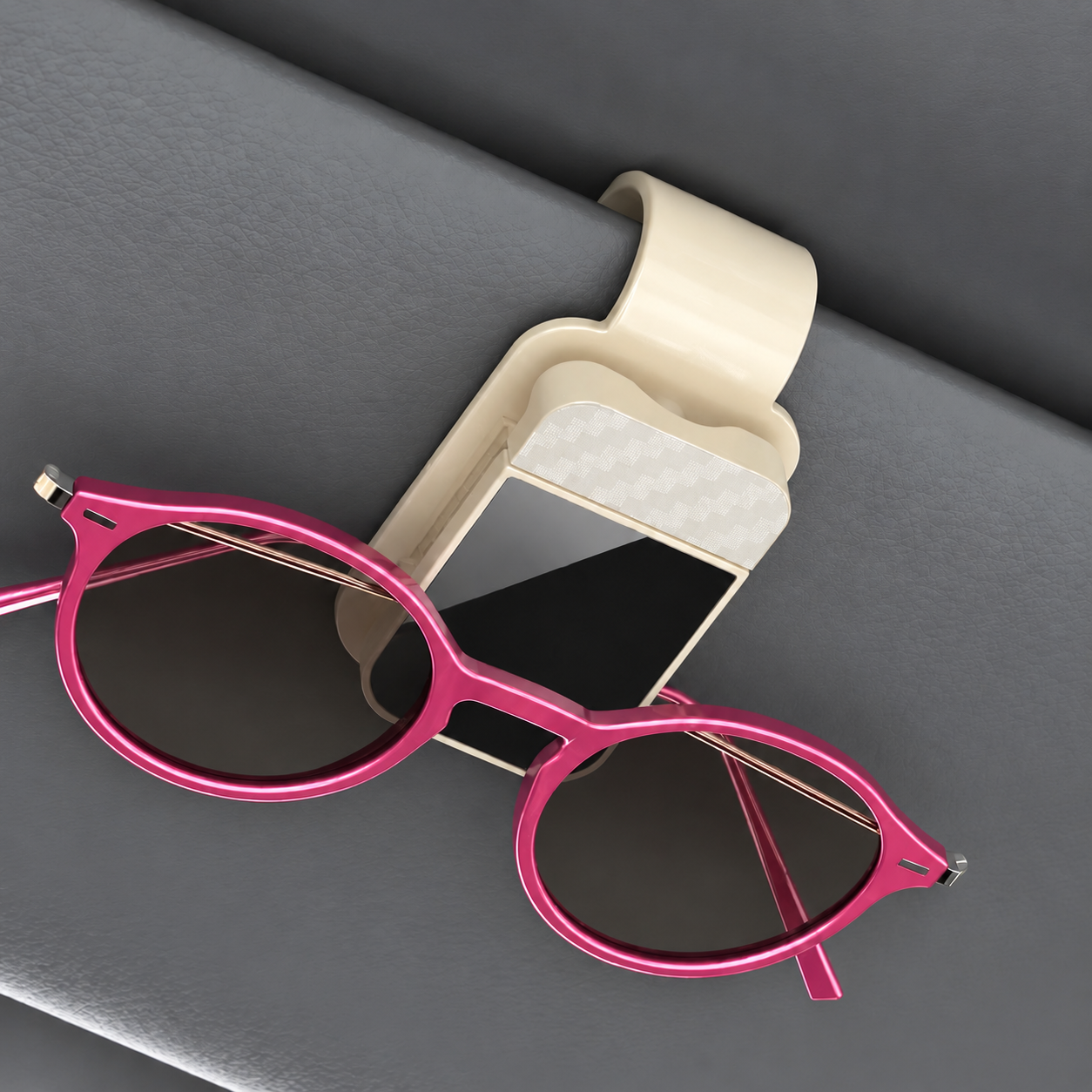 One carbon fiber pattern glasses frame [beige]