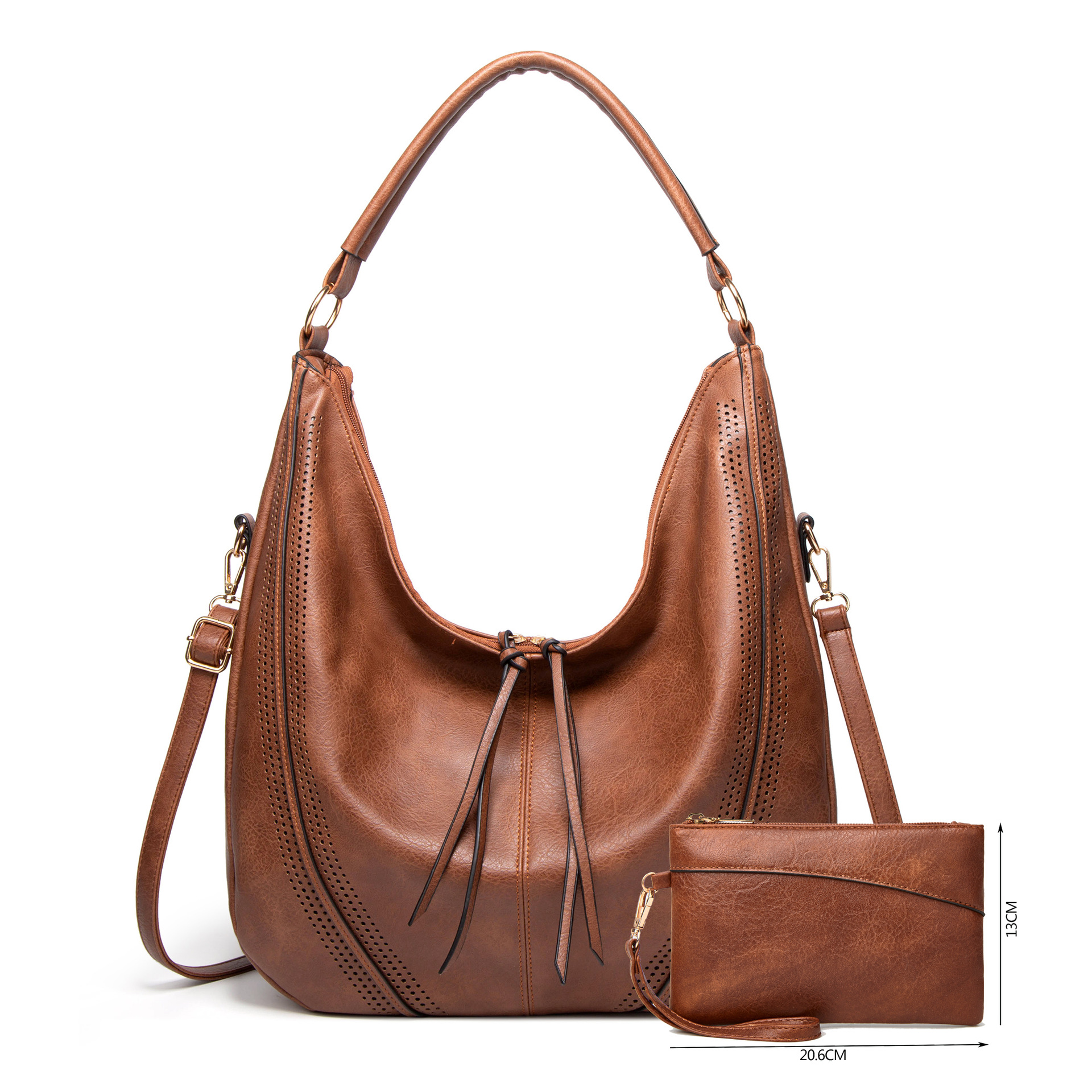 Brown with small bag