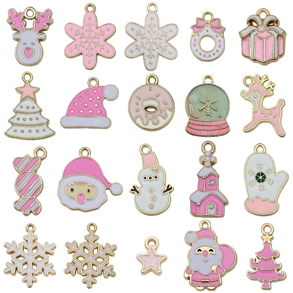 26:Mix 20 pieces - pink and white christmas series - 20 styles each 1-24.85g - sn1590