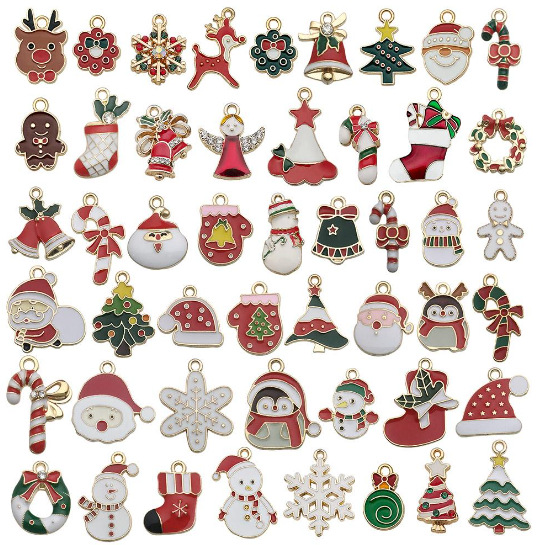 38:Mix 50 new and old oil-dripping christmas - 50 styles, 1 each - sn1035