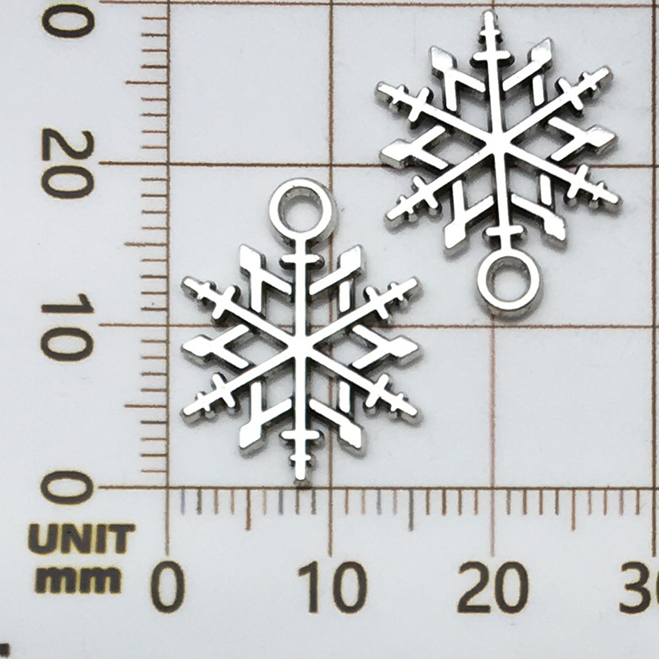 16:1 ancient silver alloy christmas snowflake 19x15mm-1.1g-19052