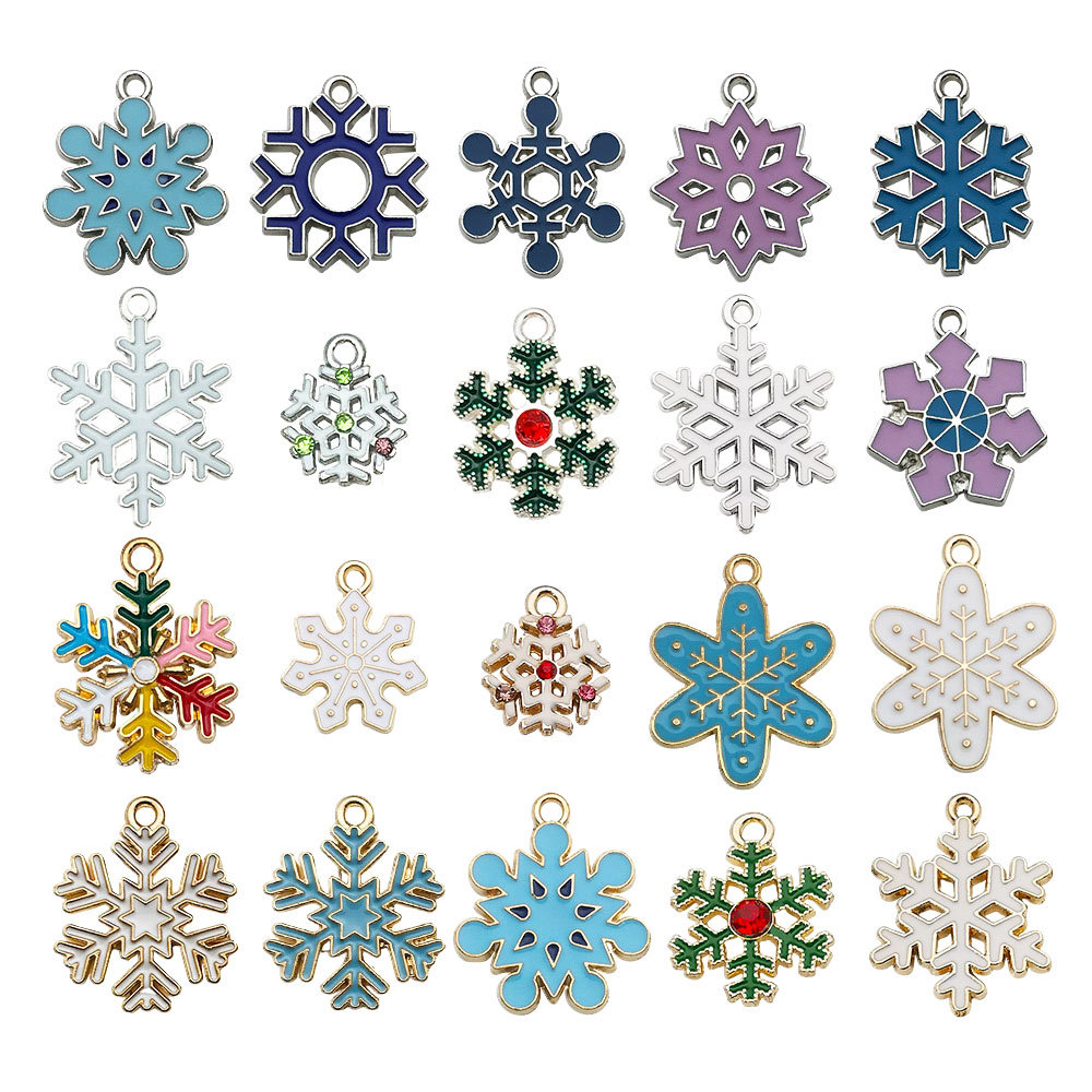 42:New mixed 20 oil drop snowflake set - 20 styles, 1 each - sn977
