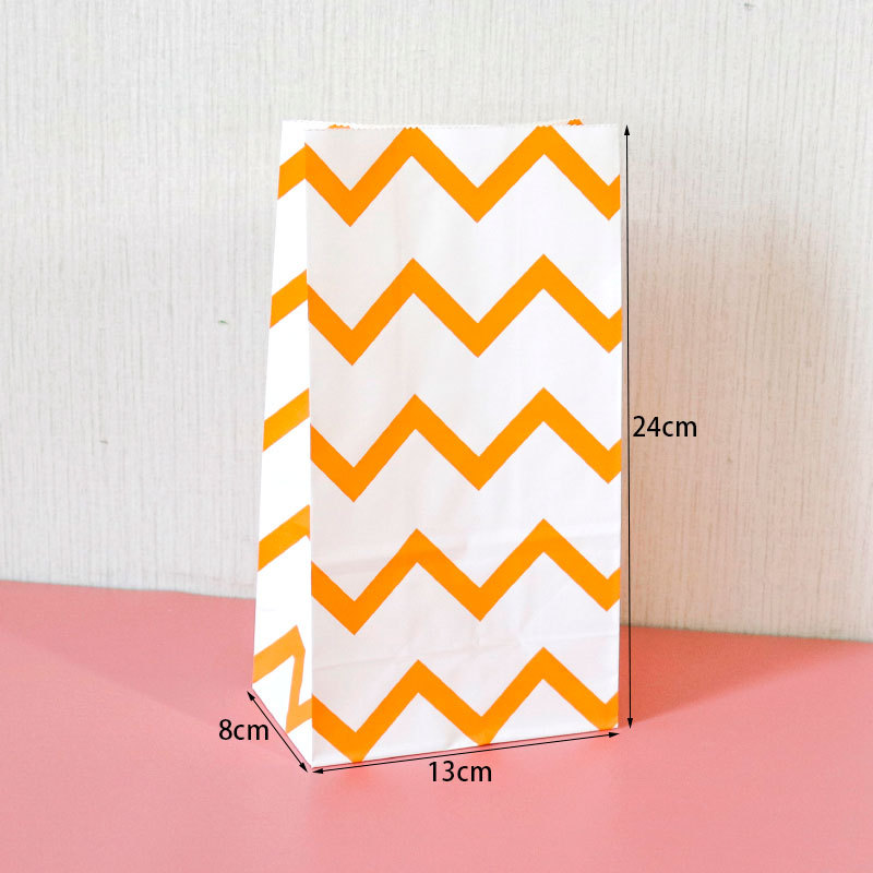 14:E3-4 orange corrugated; kraft paper; single paper bag: 24x13x8cm