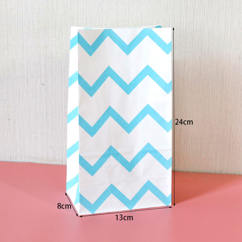 16:E3-6 light blue corrugated; kraft paper; single paper bag: 24x13x8cm