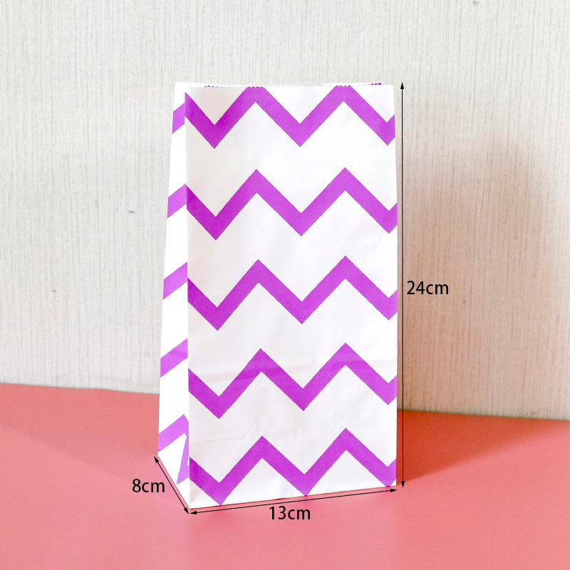 18:E3-8 purple corrugated; kraft paper; single paper bag: 24x13x8cm