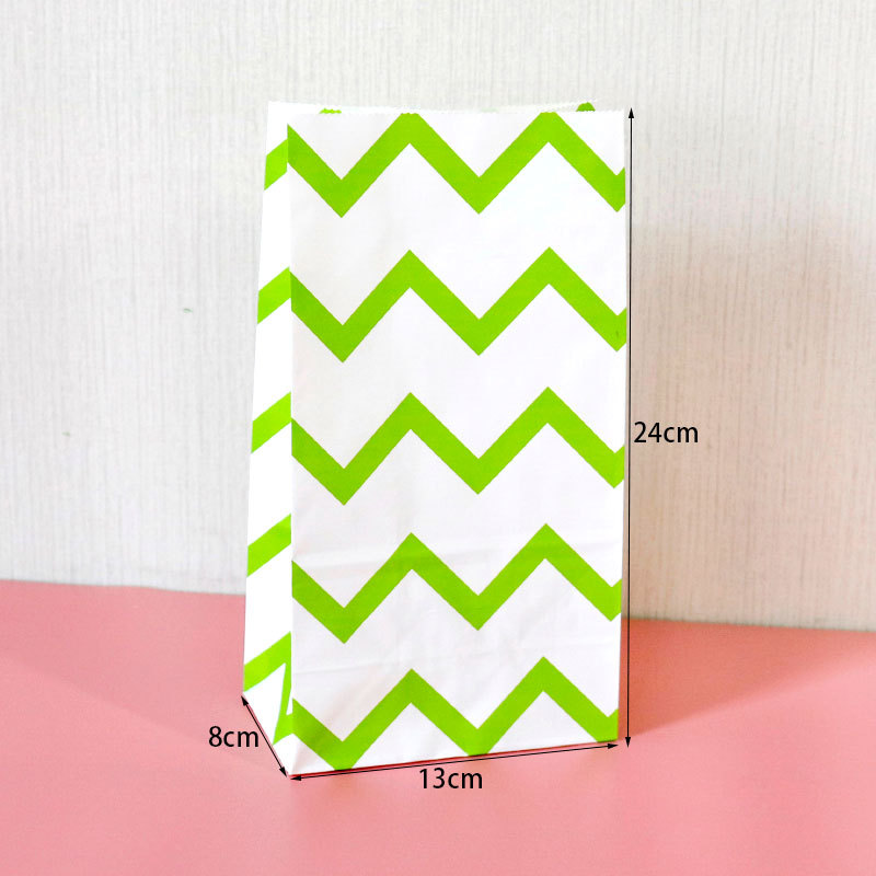 19:E3-9 grass green corrugated; kraft paper; single paper bag: 24x13x8cm