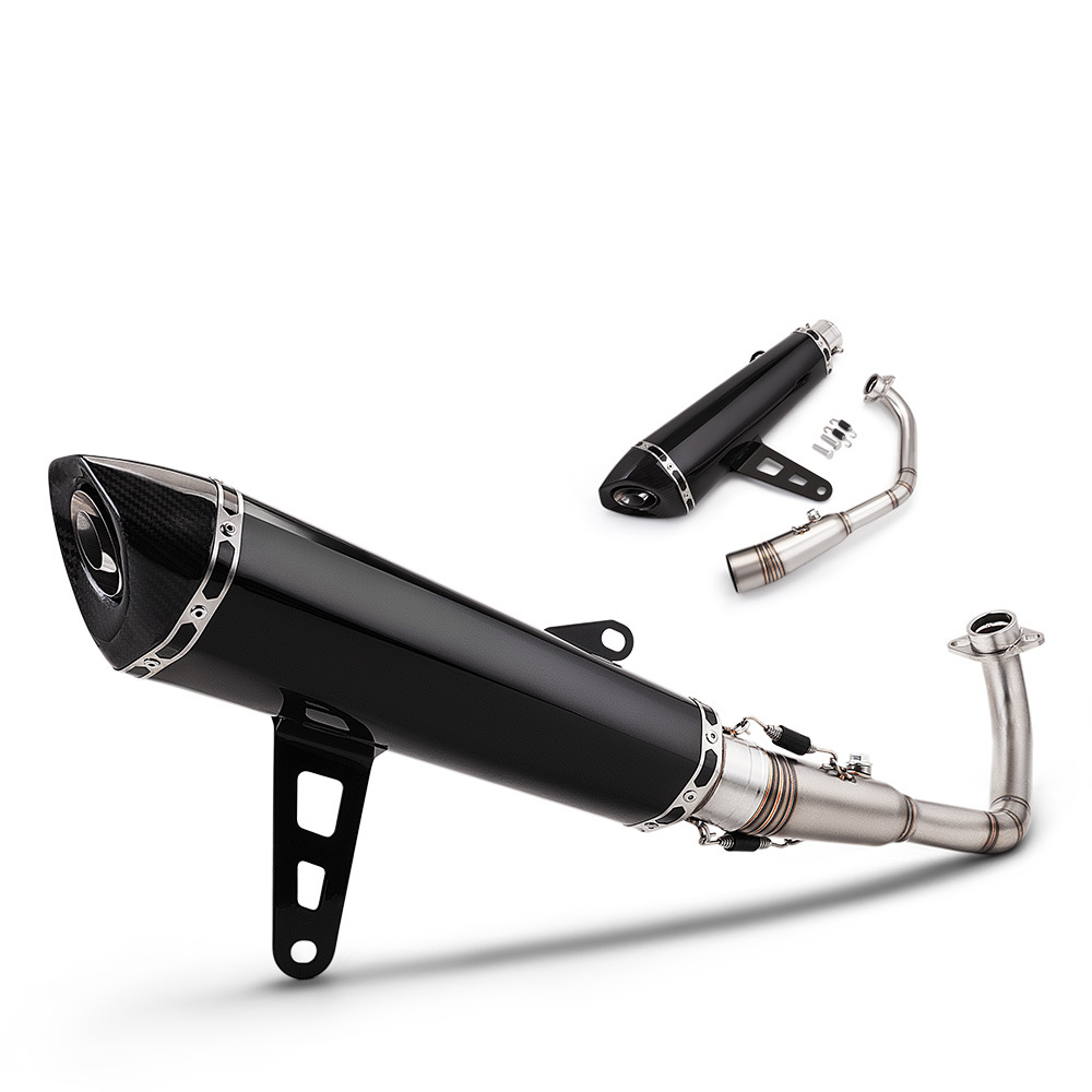XMAX300 titanium-colored front section   H5 black carbon tip