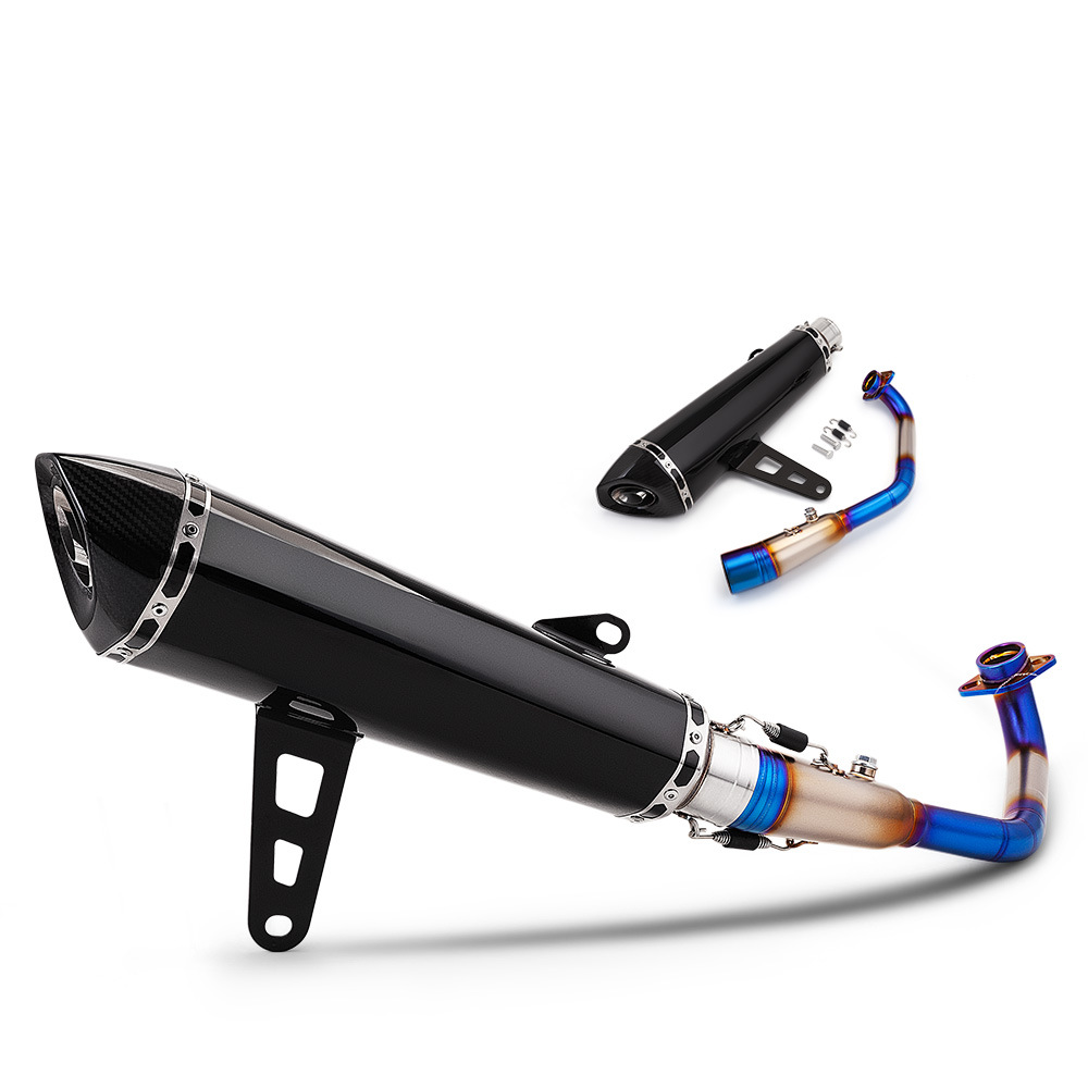 XMAX300 Burnt Blue Front Section   H5 Black Carbon Tip