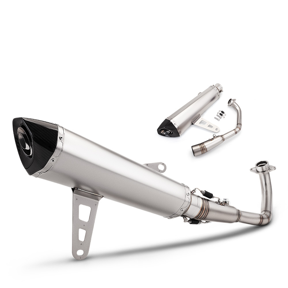 Xmax300 titanium color front section   h5 titanium color carbon head