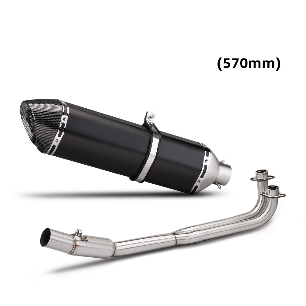 AK550 stainless steel front section   large hexagonal black carbon-look tip 570MM
