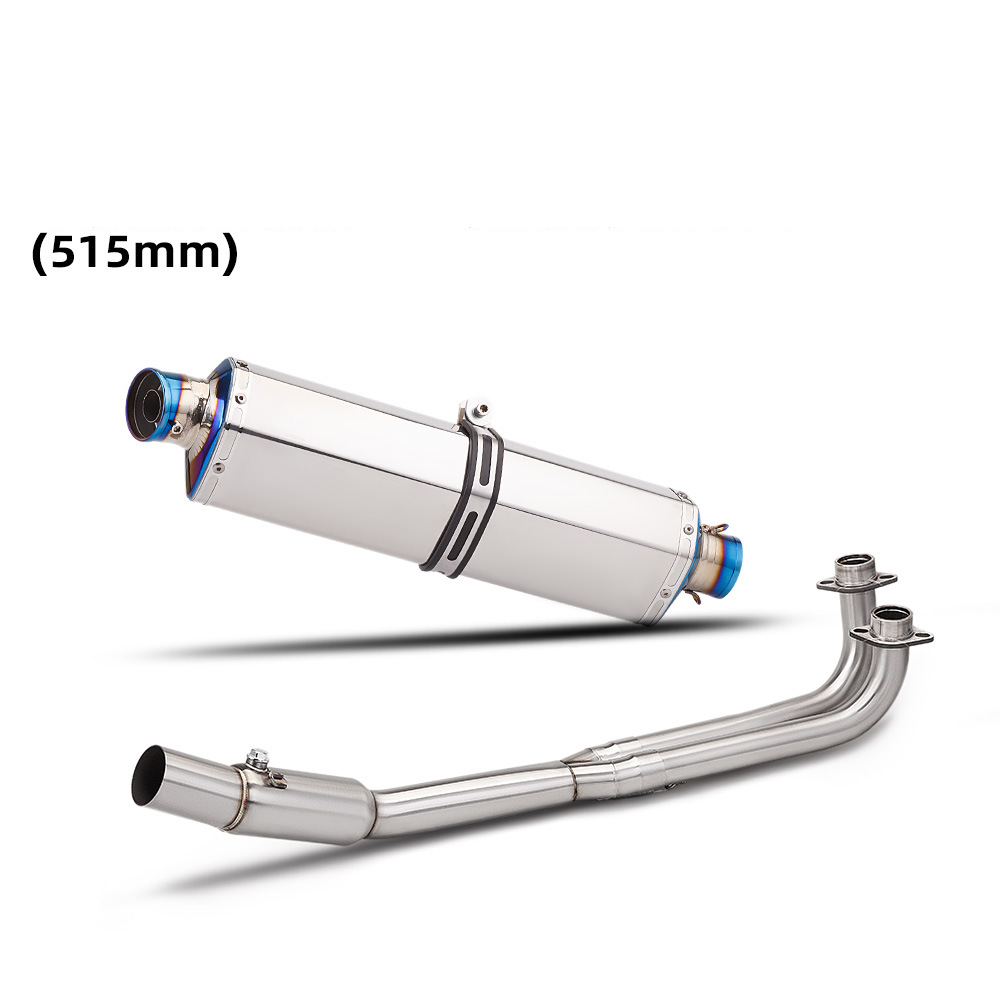 AK550 stainless steel front section   T58 polished body with half blue tips 515MM