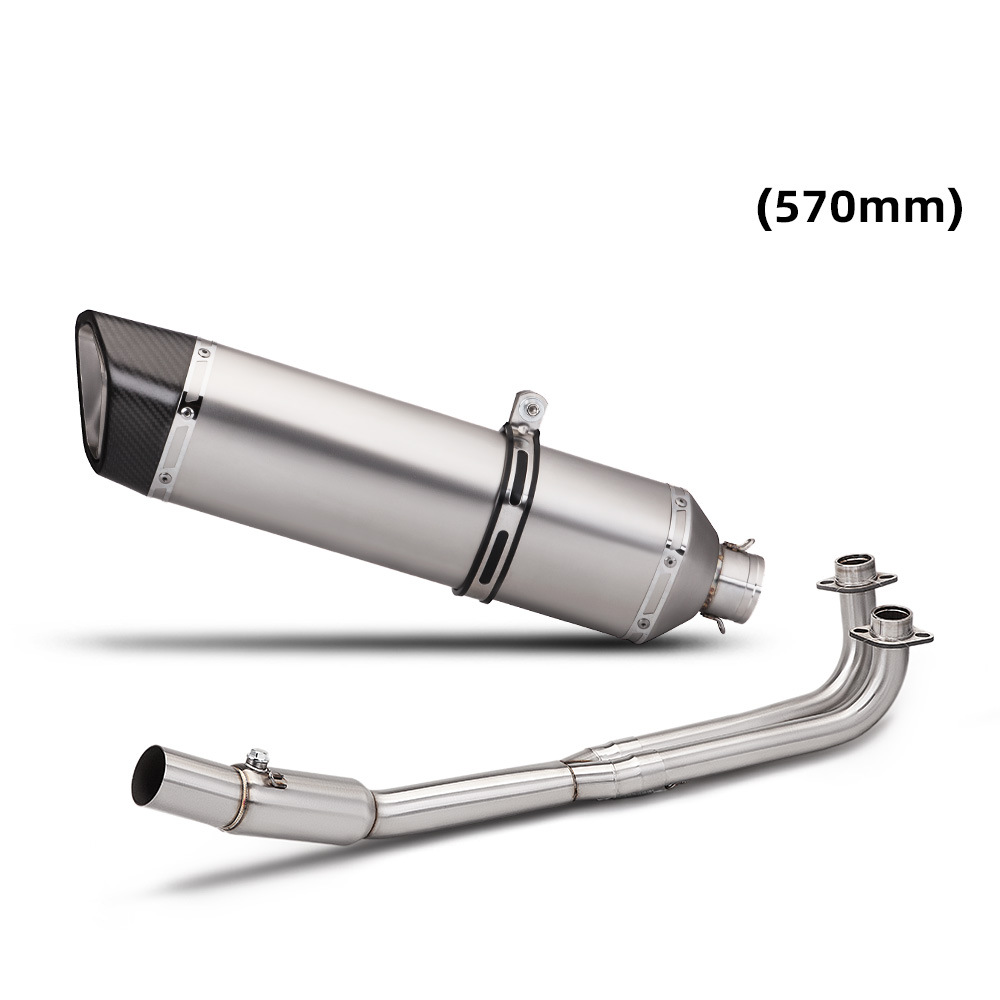 AK550 stainless steel front section   large Roman titanium-colored real carbon tip 570MM