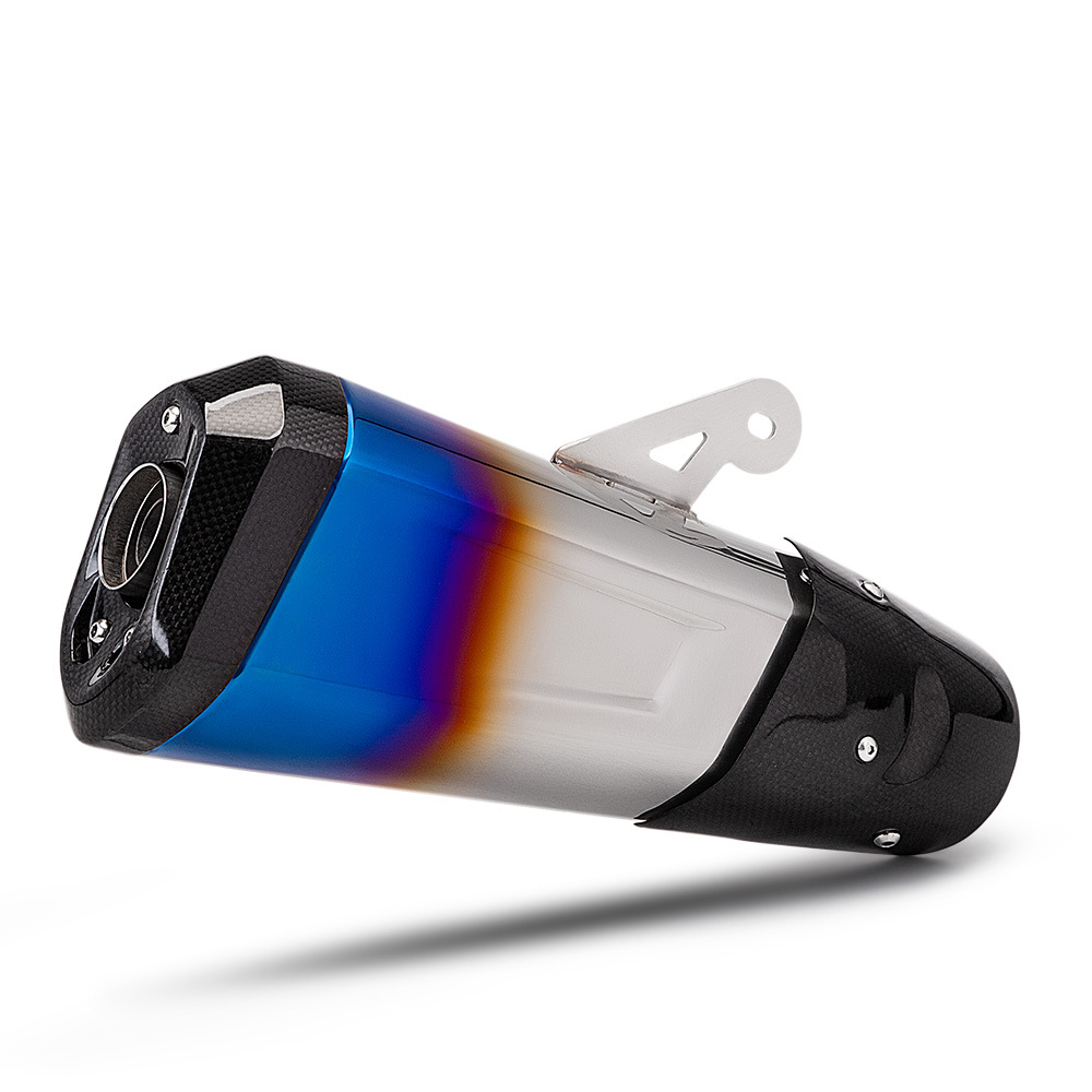 K136 Stainless Steel Smooth Burnt Blue - Carbon Tip Carbon Cover