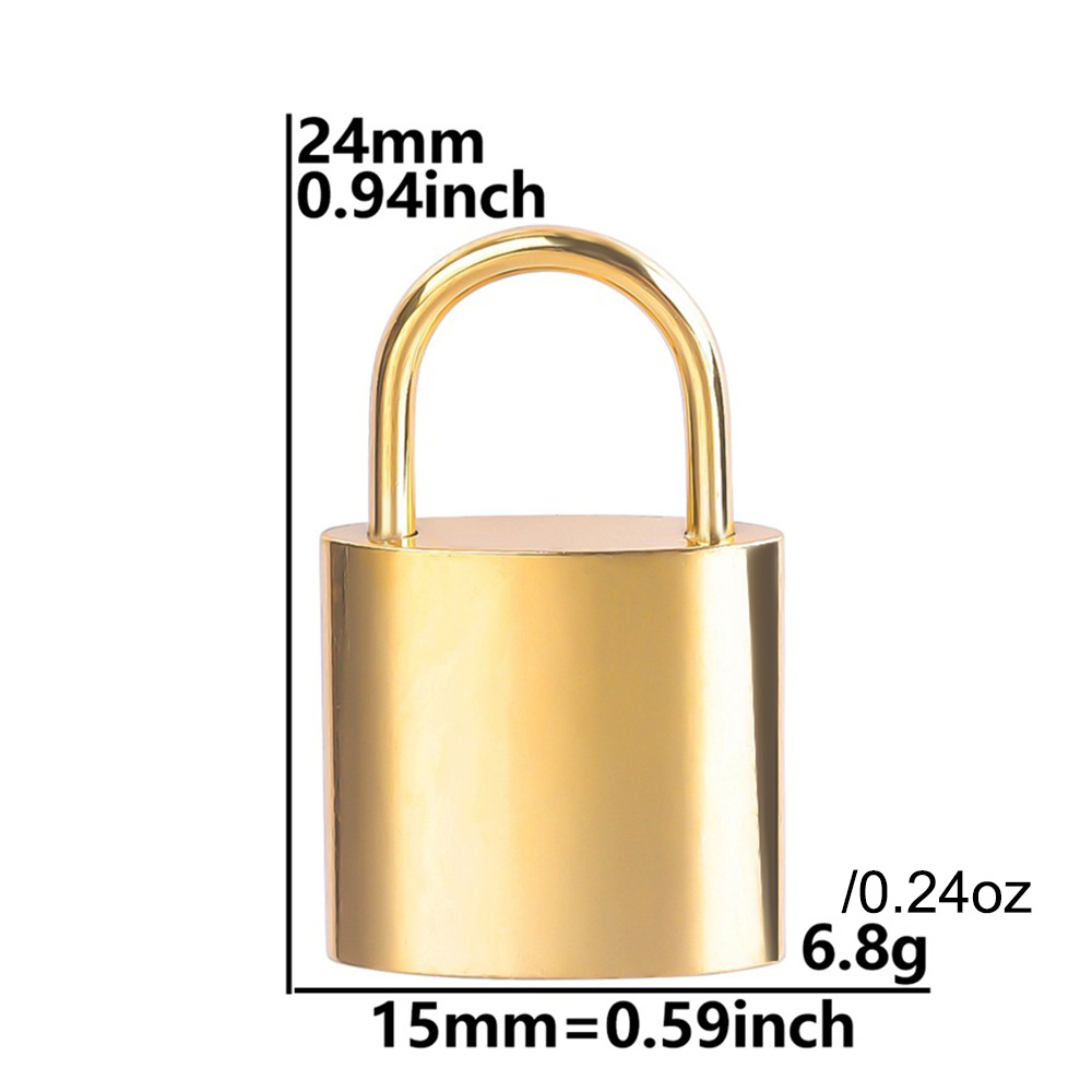 6:Gold - lock pendant