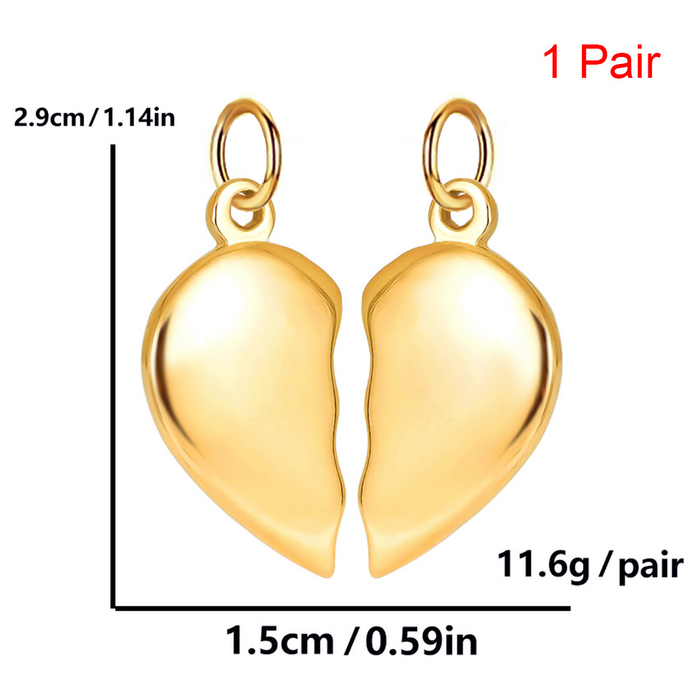 36:Gold - 1 pair of two-petal hearts