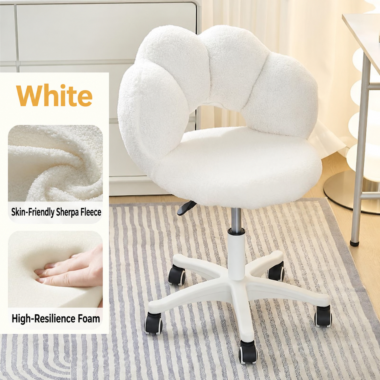 White - nylon five-claw style
