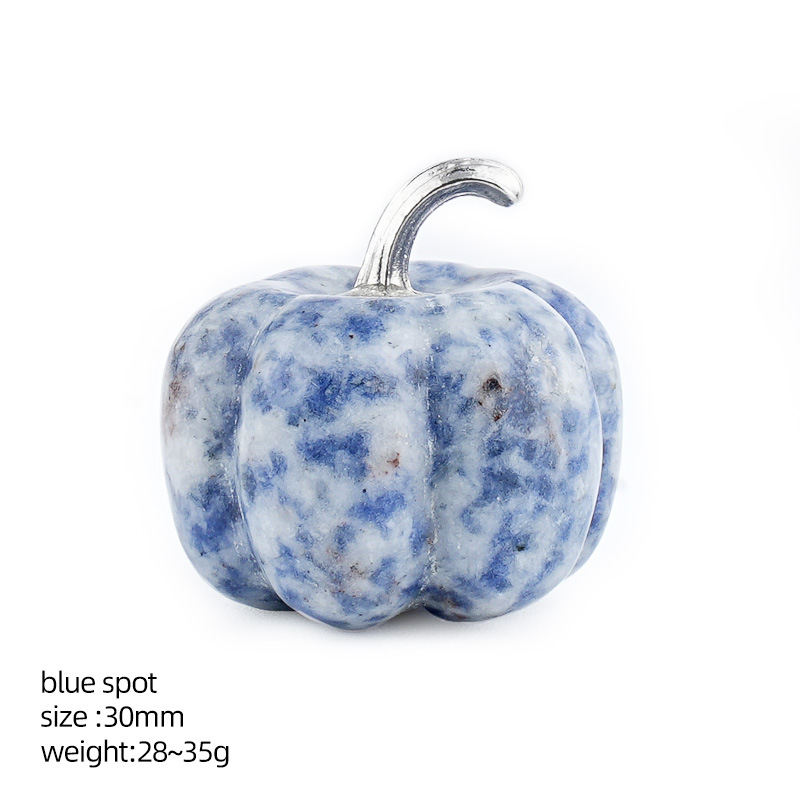 Blue Dot Jade Pumpkin